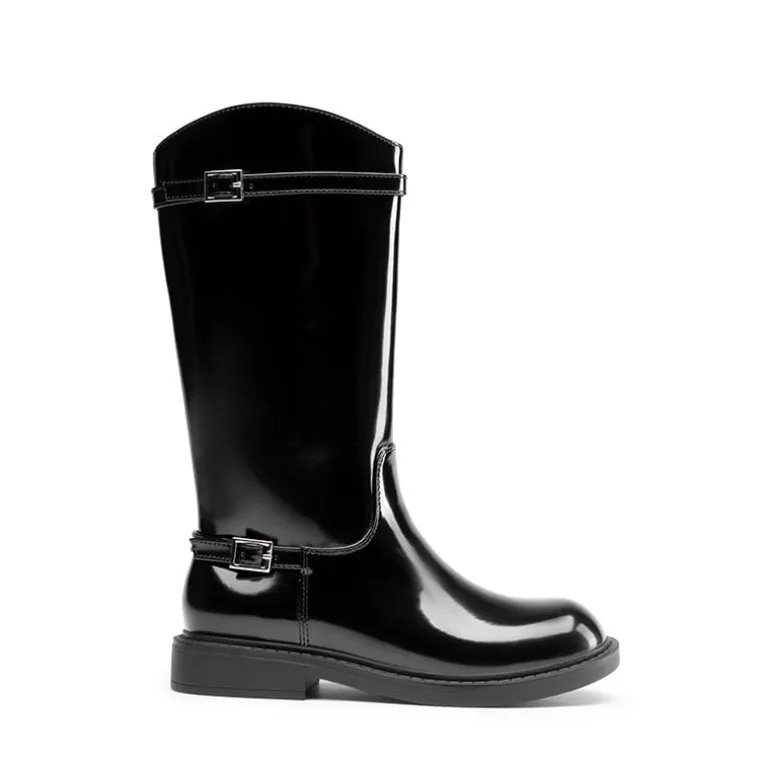 Girls’ Classic Buckle Knee-High Boots
