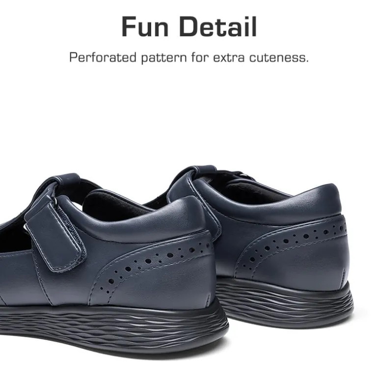 Girls’ Comfortable Hook-and-Loop Mary Jane Shoes