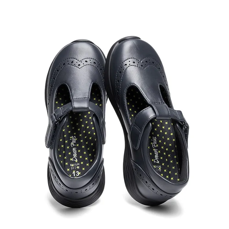 Girls’ Comfortable Hook-and-Loop Mary Jane Shoes