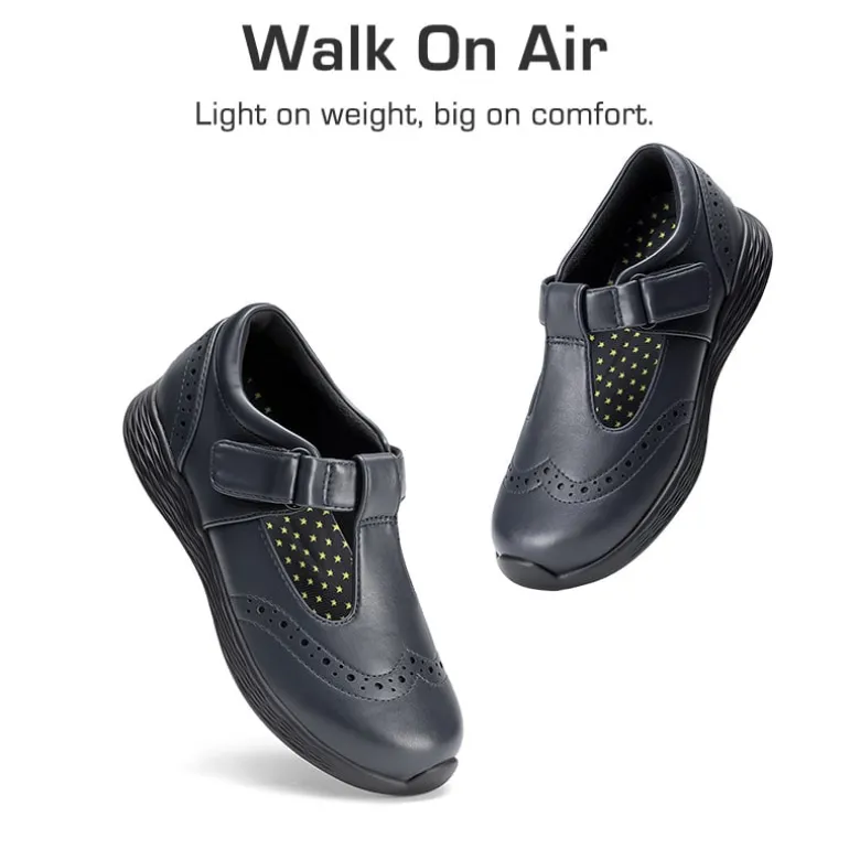 Girls’ Comfortable Hook-and-Loop Mary Jane Shoes