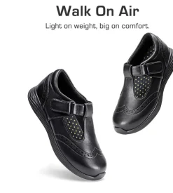 Girls’ Comfortable Hook-and-Loop Mary Jane Shoes