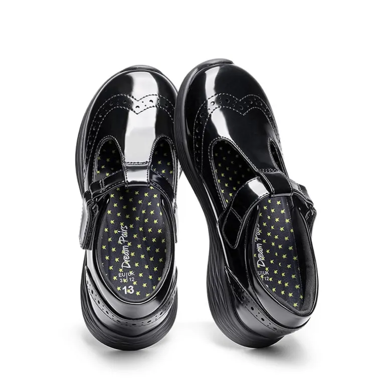 Girls’ Comfortable Hook-and-Loop Mary Jane Shoes