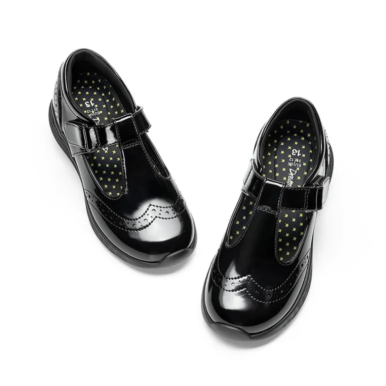 Girls’ Comfortable Hook-and-Loop Mary Jane Shoes