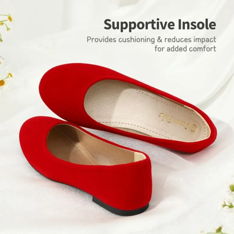 Girl's Comfortable Slip on Ballerina Flats