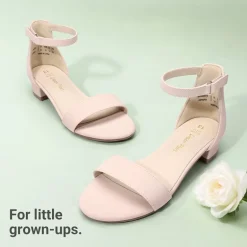 Girls’ Comfy Party Heels with Buckle Closure