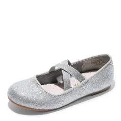 Girl's Elastic Strap Rhinestone Ballerina Flats