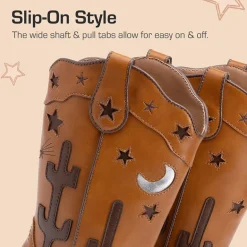 Girls’ Embroidered Western Cowboy Boots