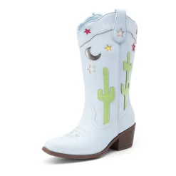 Girls’ Embroidered Western Cowboy Boots