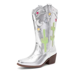 Girls’ Embroidered Western Cowboy Boots