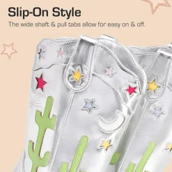 Girls’ Embroidered Western Cowboy Boots