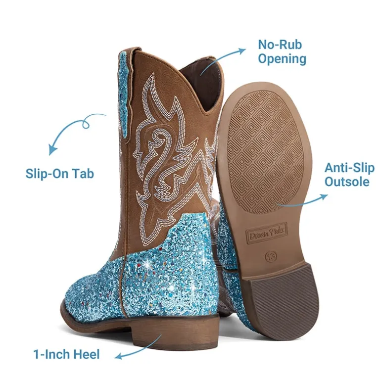 Girls’ Glitter Cowboy Boots