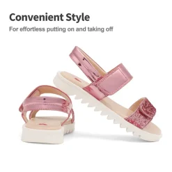Girls Glittering Strap Flat Sandals