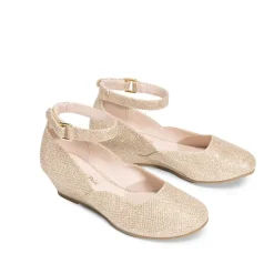 Girls’ Glitter Strap Comfort Pumps