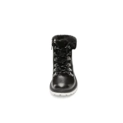Girls' Lace-Up Faux Fur Ankle Boots