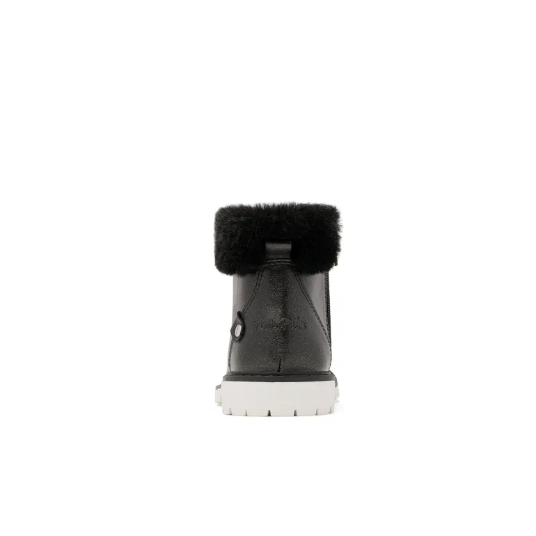 Girls' Lace-Up Faux Fur Ankle Boots