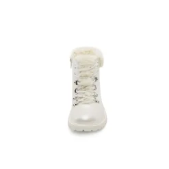 Girls' Lace-Up Faux Fur Ankle Boots