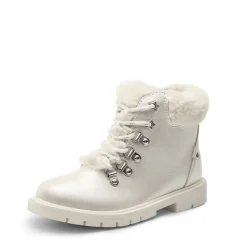 Girls' Lace-Up Faux Fur Ankle Boots