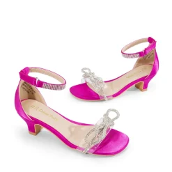 Girls Low Heel Ankle Strap Sandals