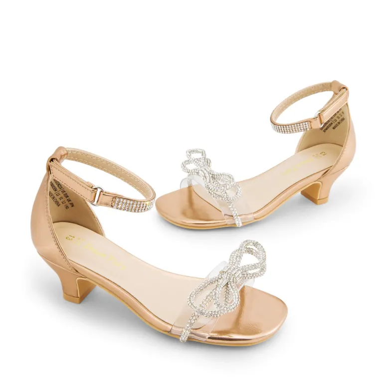 Girls Low Heel Ankle Strap Sandals