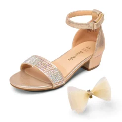 Girls Low Heel Dress Sandals