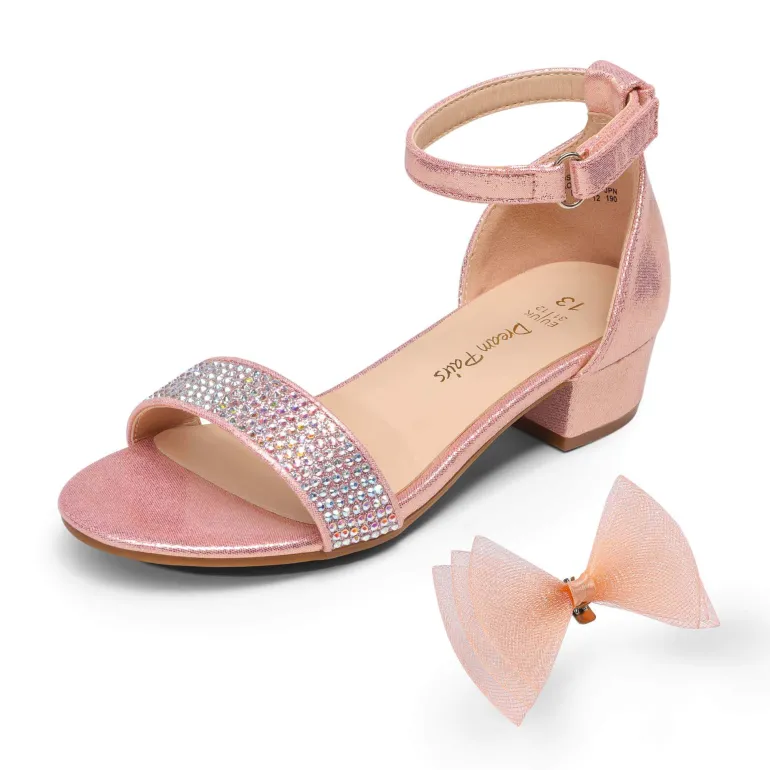 Girls Low Heel Dress Sandals