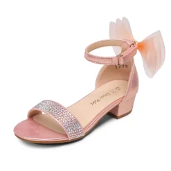 Girls Low Heel Dress Sandals