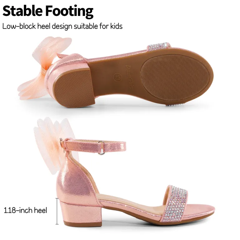 Girls Low Heel Dress Sandals