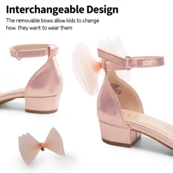 Girls Low Heel Dress Sandals