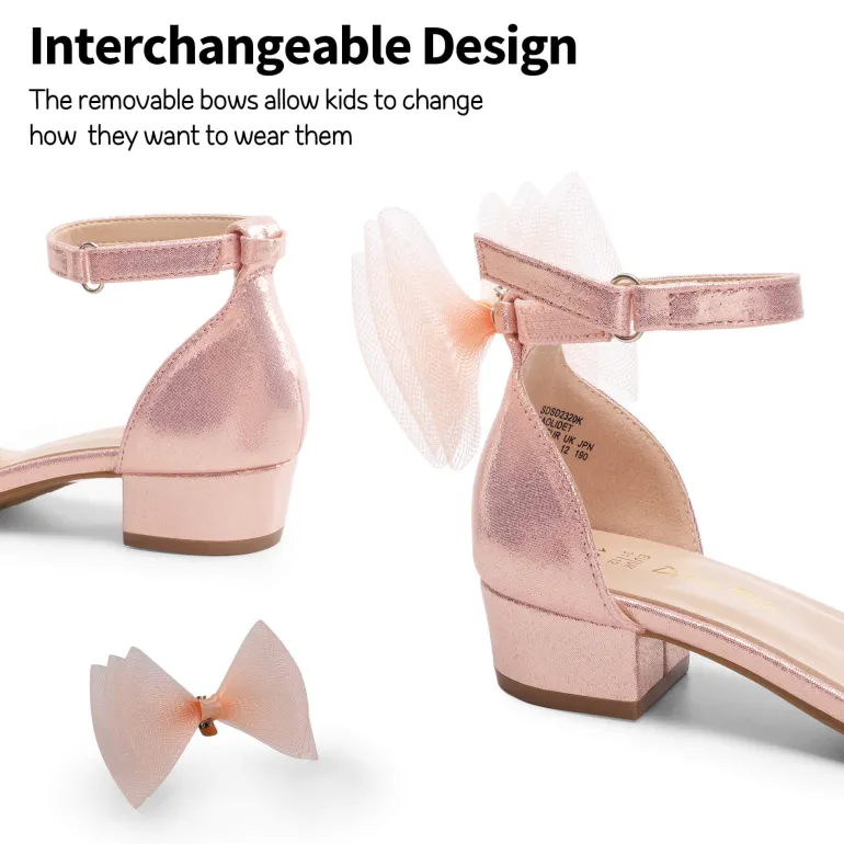 Girls Low Heel Dress Sandals