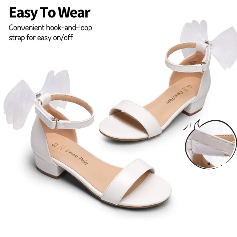 Girls Low Heel Dress Sandals