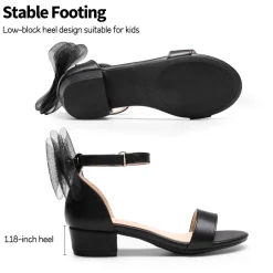 Girls Low Heel Dress Sandals