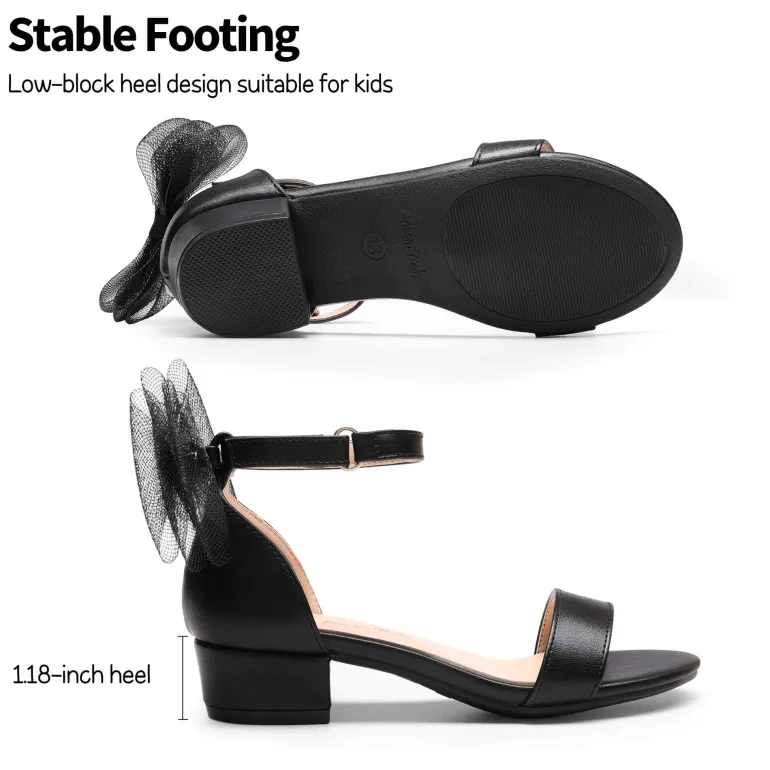 Girls Low Heel Dress Sandals