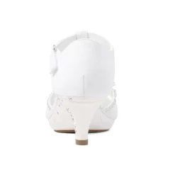 Girls Low Heel Glitter Pump Sandals