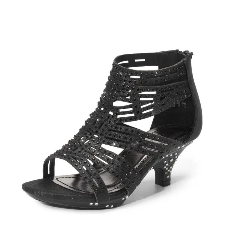 Girls Low Heel Rhinestones Sandals