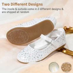 Girl's Mary Jane Buckle Rhinestone Flats