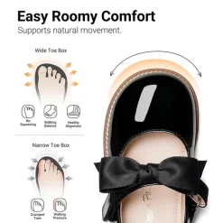 Girl's Mary Jane Dress Shoes with Removable Bow