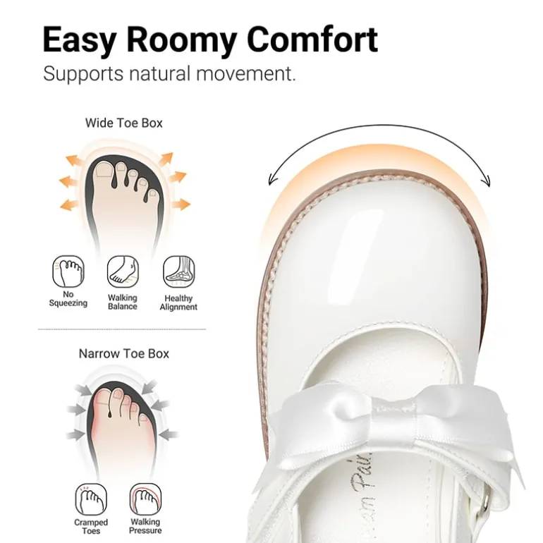Girl's Mary Jane Dress Shoes with Removable Bow
