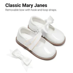 Girl's Mary Jane Dress Shoes with Removable Bow