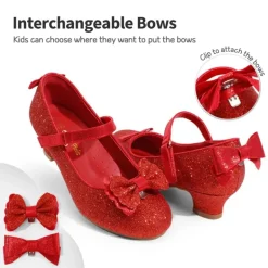 Girls Mary Jane Low Heel Dress Shoes