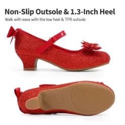 Girls Mary Jane Low Heel Dress Shoes