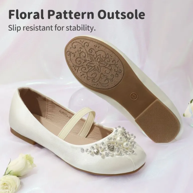 Girl's Mary Jane Pearl Ballerina Flats