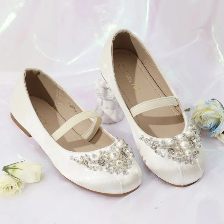 Girl's Mary Jane Pearl Ballerina Flats