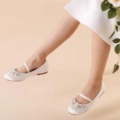 Girl's Mary Jane Pearl Ballerina Flats