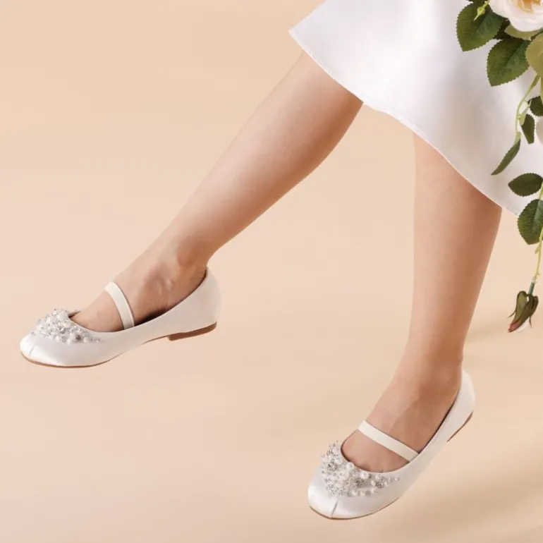 Girl's Mary Jane Pearl Ballerina Flats