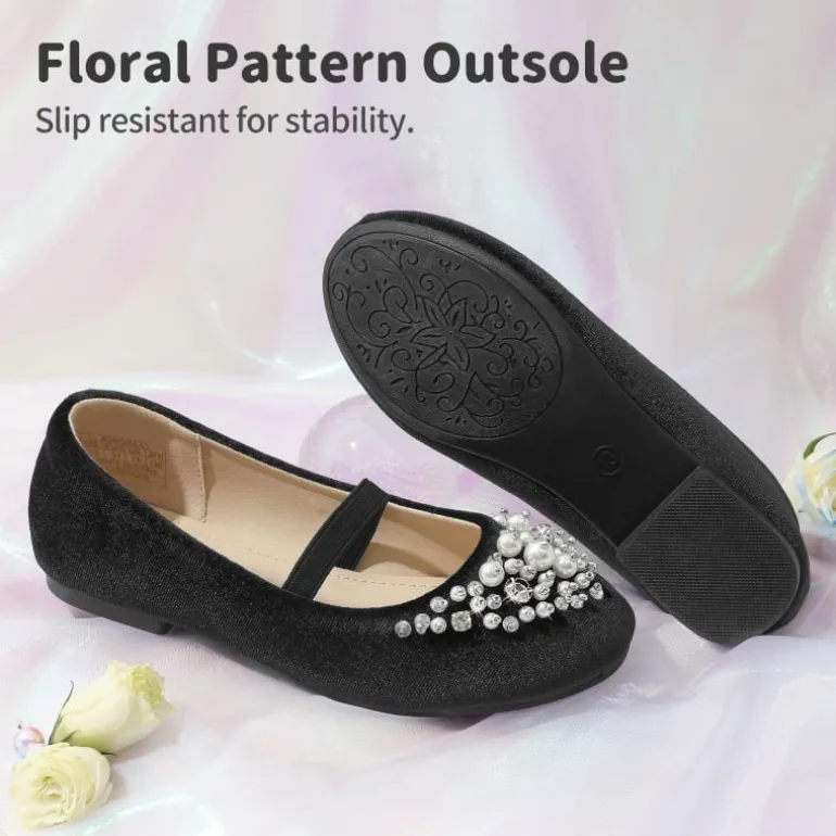 Girl's Mary Jane Pearl Ballerina Flats