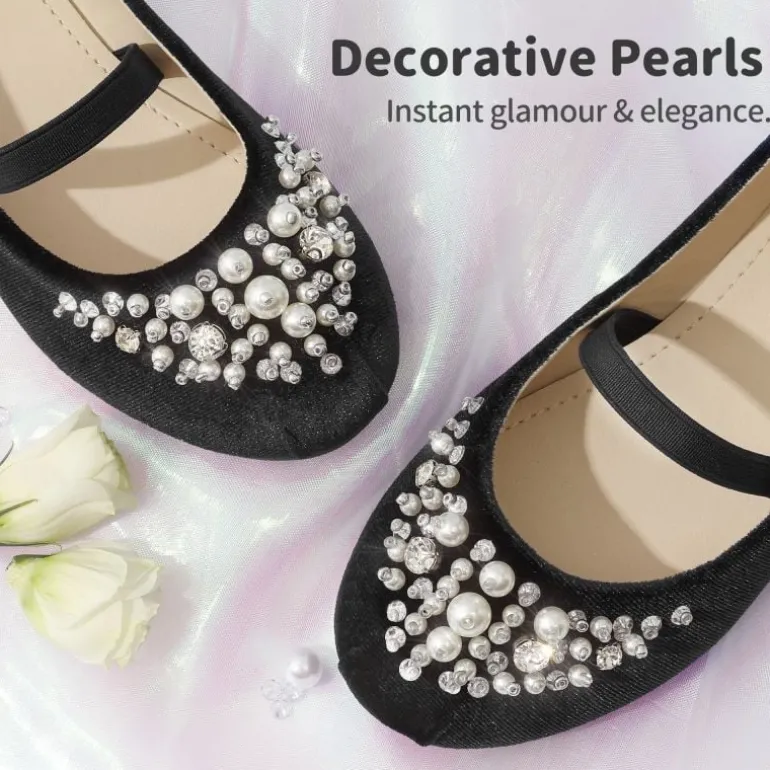 Girl's Mary Jane Pearl Ballerina Flats