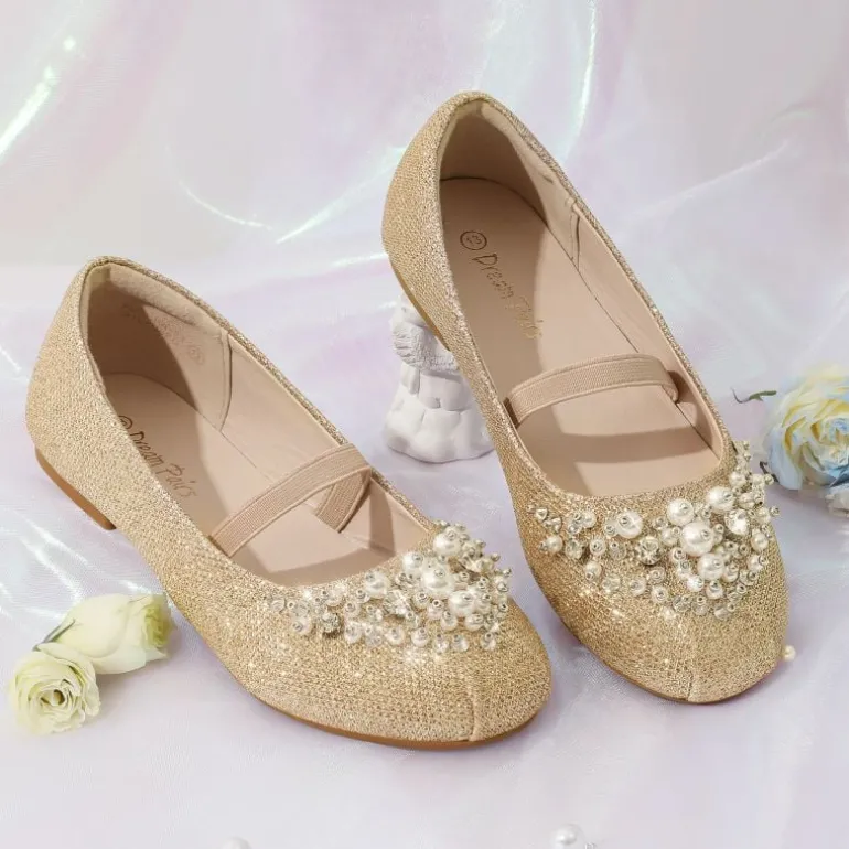 Girl's Mary Jane Pearl Ballerina Flats