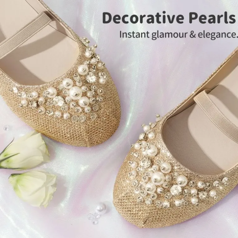 Girl's Mary Jane Pearl Ballerina Flats