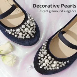 Girl's Mary Jane Pearl Ballerina Flats