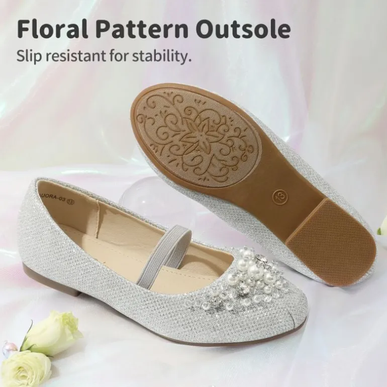 Girl's Mary Jane Pearl Ballerina Flats